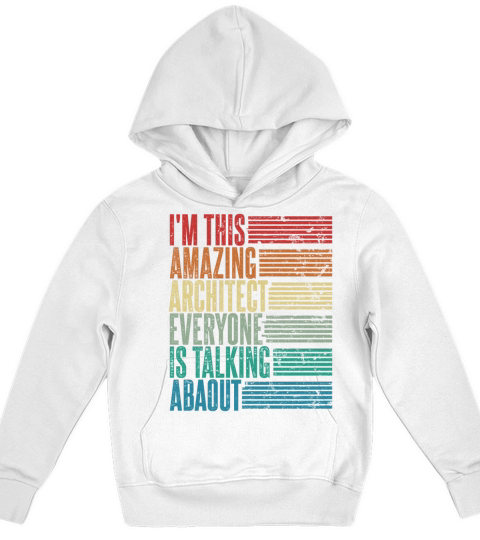 Vintage Architect Profession Gift Retro Kids Hoodie