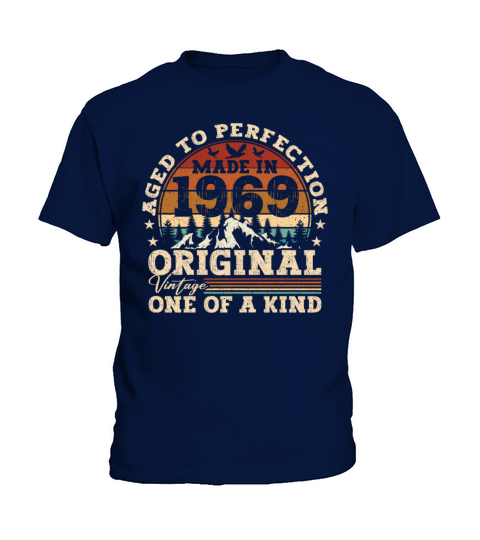 Original 1969 Vintage Vintage Birthday Retro Kids T-Shirt
