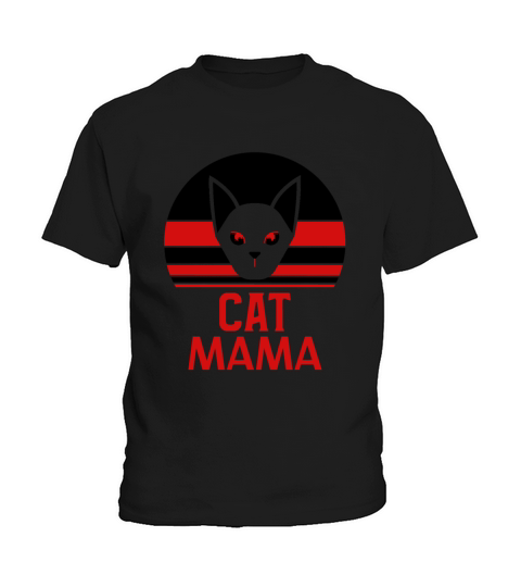 Vintage Cat Mom Shirt Retro Distressed Cat Lady Kids T-Shirt