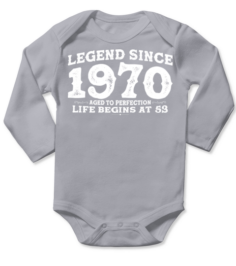 Vintage 1970 Shirt for Men Women 53 Year Old 53rd Long Sleeve Baby One-Piece