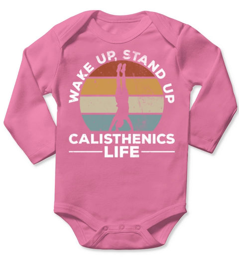 Vintage Calisthenics Life Retro Pull Ups Retro Long Sleeve Baby One-Piece