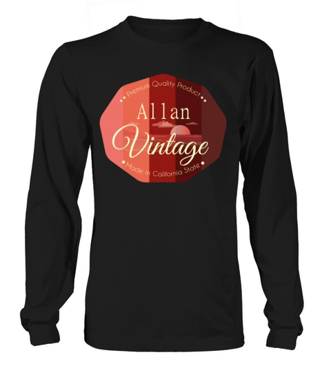Allan First Name Vintage Design Long sleeved Unisex