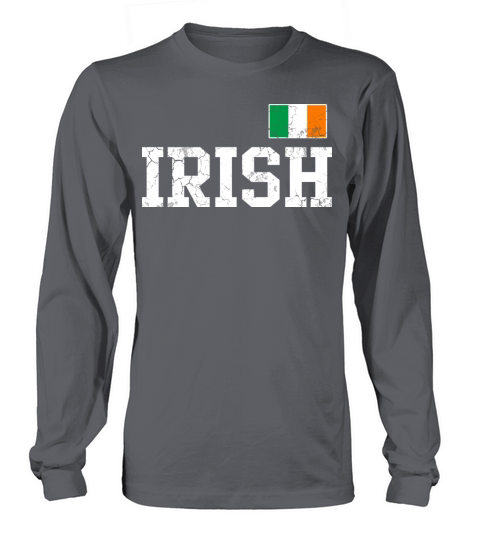 Irish Flag Ireland St Patricks Day Vintage Long sleeved Unisex