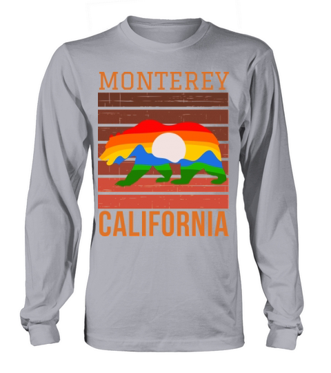 Monterey California Retro Vintage Design Long sleeved Unisex