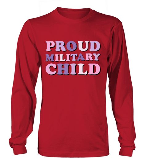 Proud Military Child Groovy purple up For Long sleeved Unisex