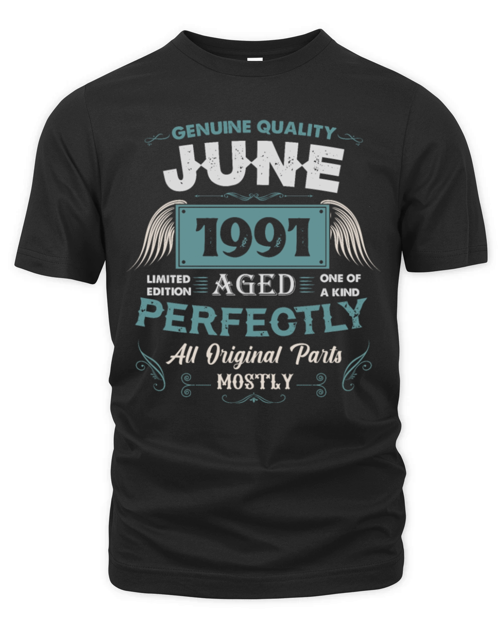 June 1991 Vintage Birthday Present Organic Unisex T-shirt