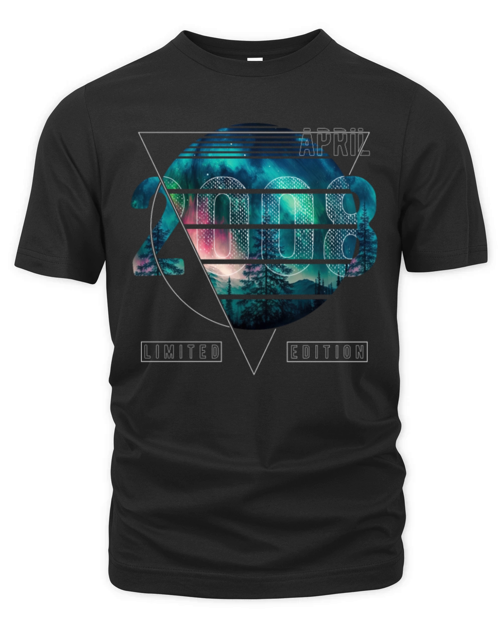 Limited Edition 2008 April Birthday Polar Lights Organic Unisex T-shirt