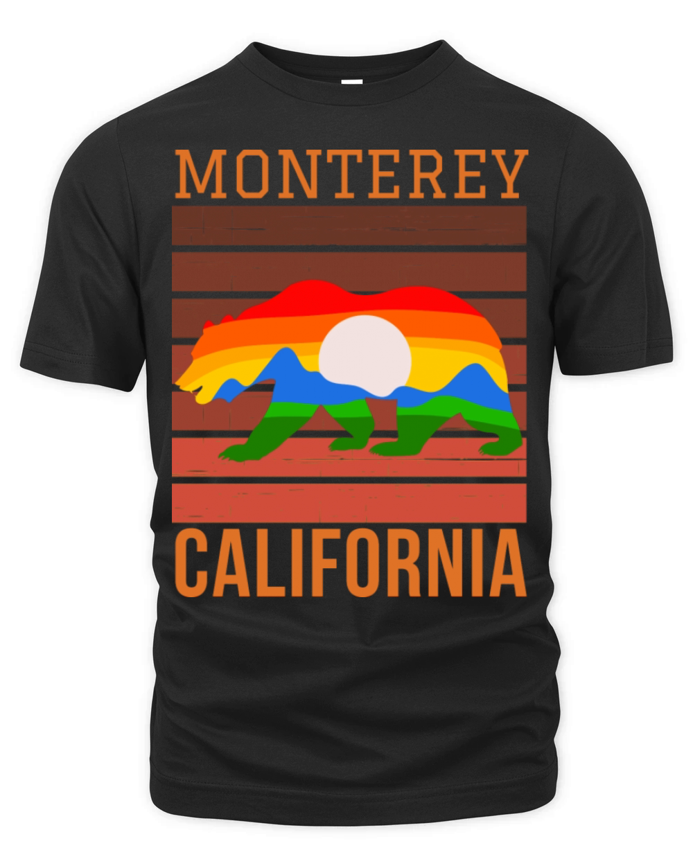 Monterey California Retro Vintage Design Organic Unisex T-shirt