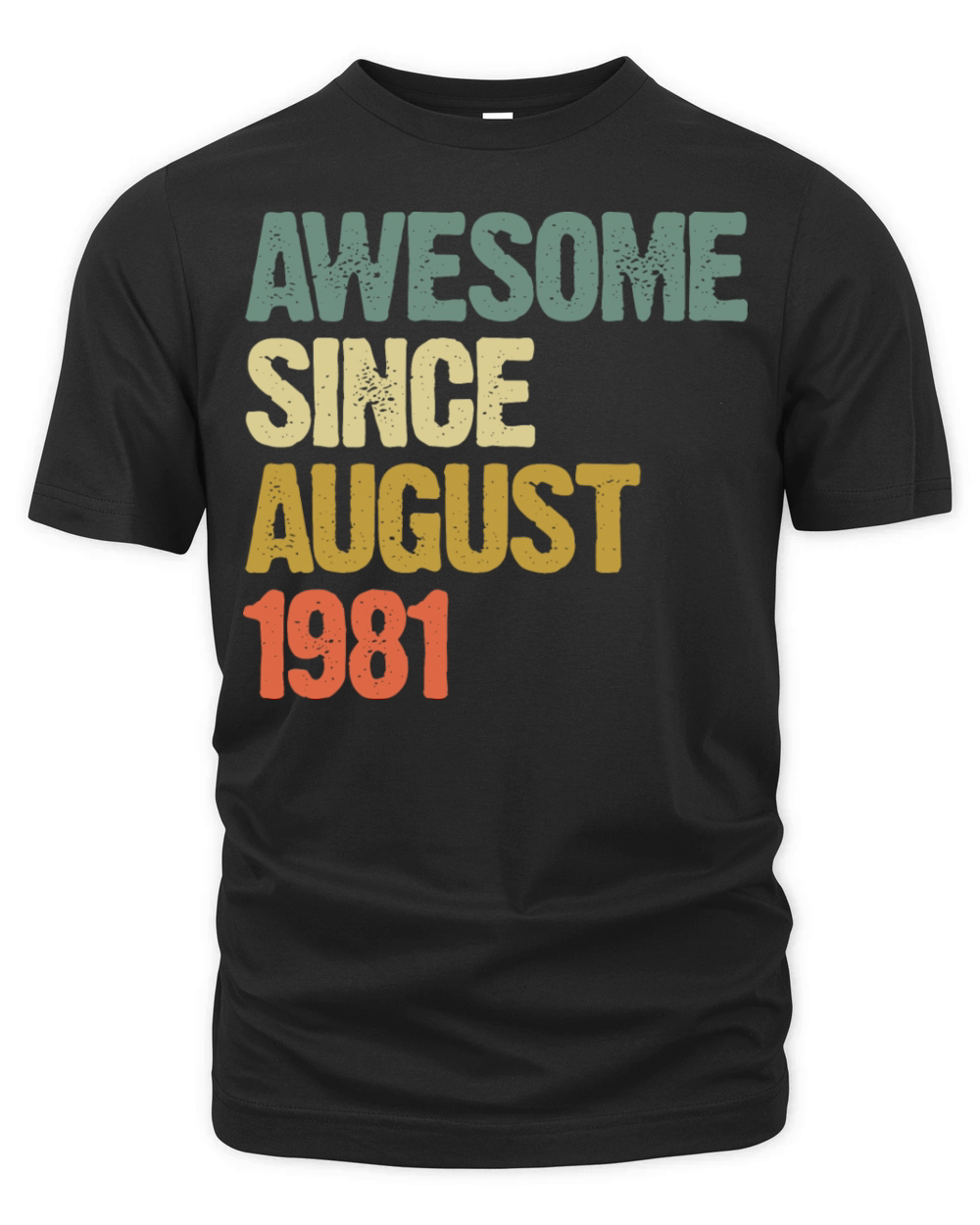 Retro Vintage Awesome Since August 1981 Gift Organic Unisex T-shirt