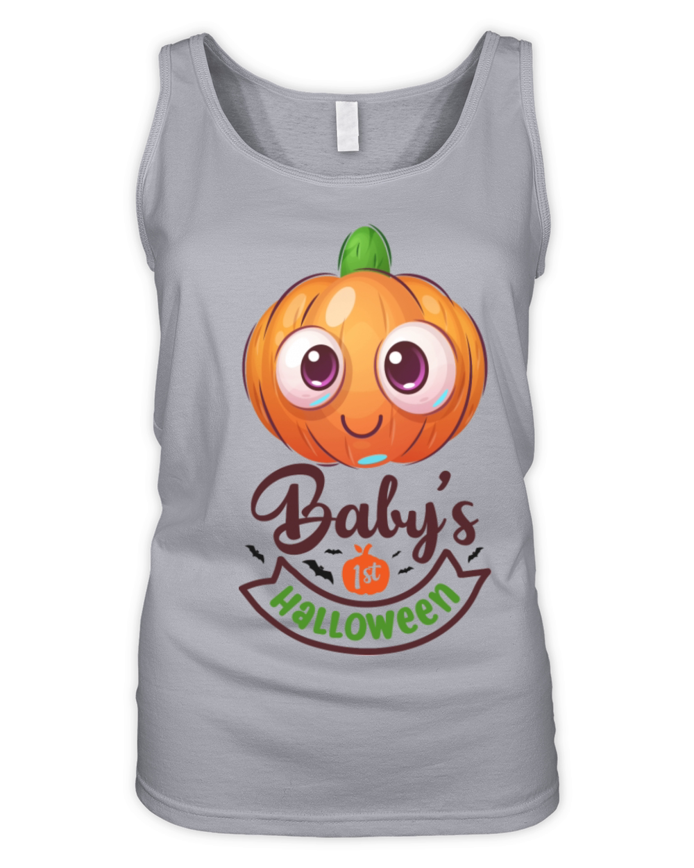 Baby s First Halloween Cute Pumpkin Organic Women's Tank Top