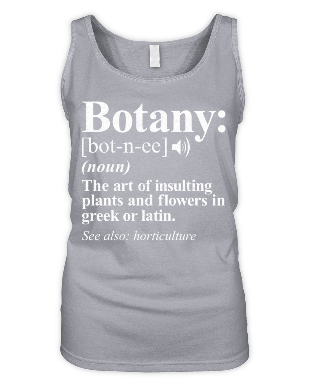 Botany Definition Meme Funny Botanist Gift Organic Women's Tank Top