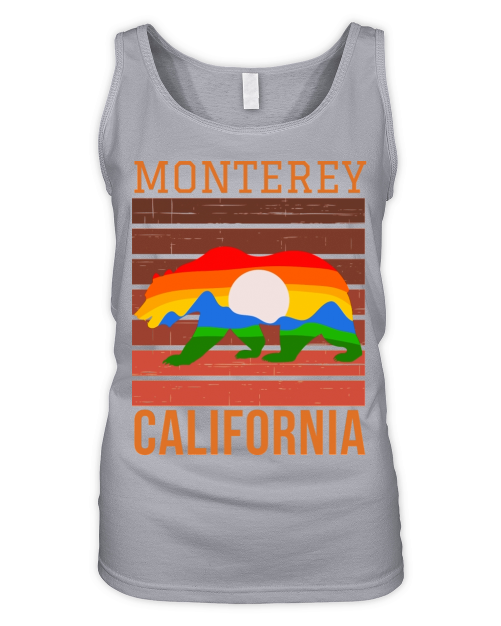 Monterey California Retro Vintage Design Organic Women's Tank Top