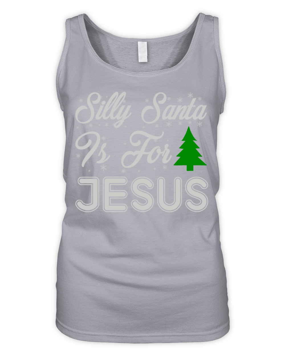 Silly Santa It s For Jesus Funny Ugly Xmas Ugly Organic Women's Tank Top
