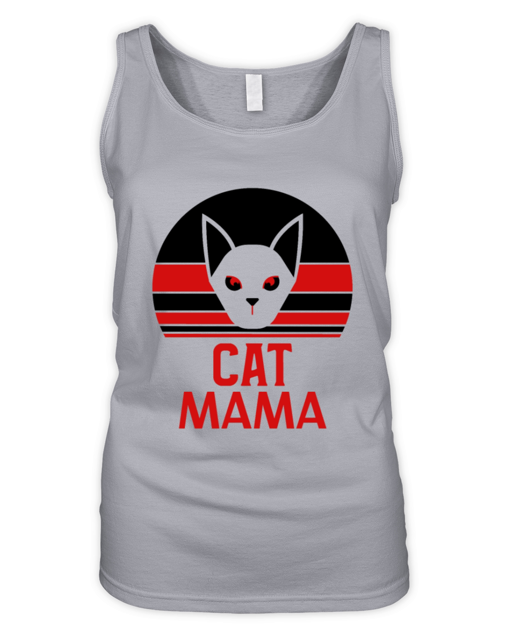 Vintage Cat Mom Shirt Retro Distressed Cat Lady Organic Women's Tank Top