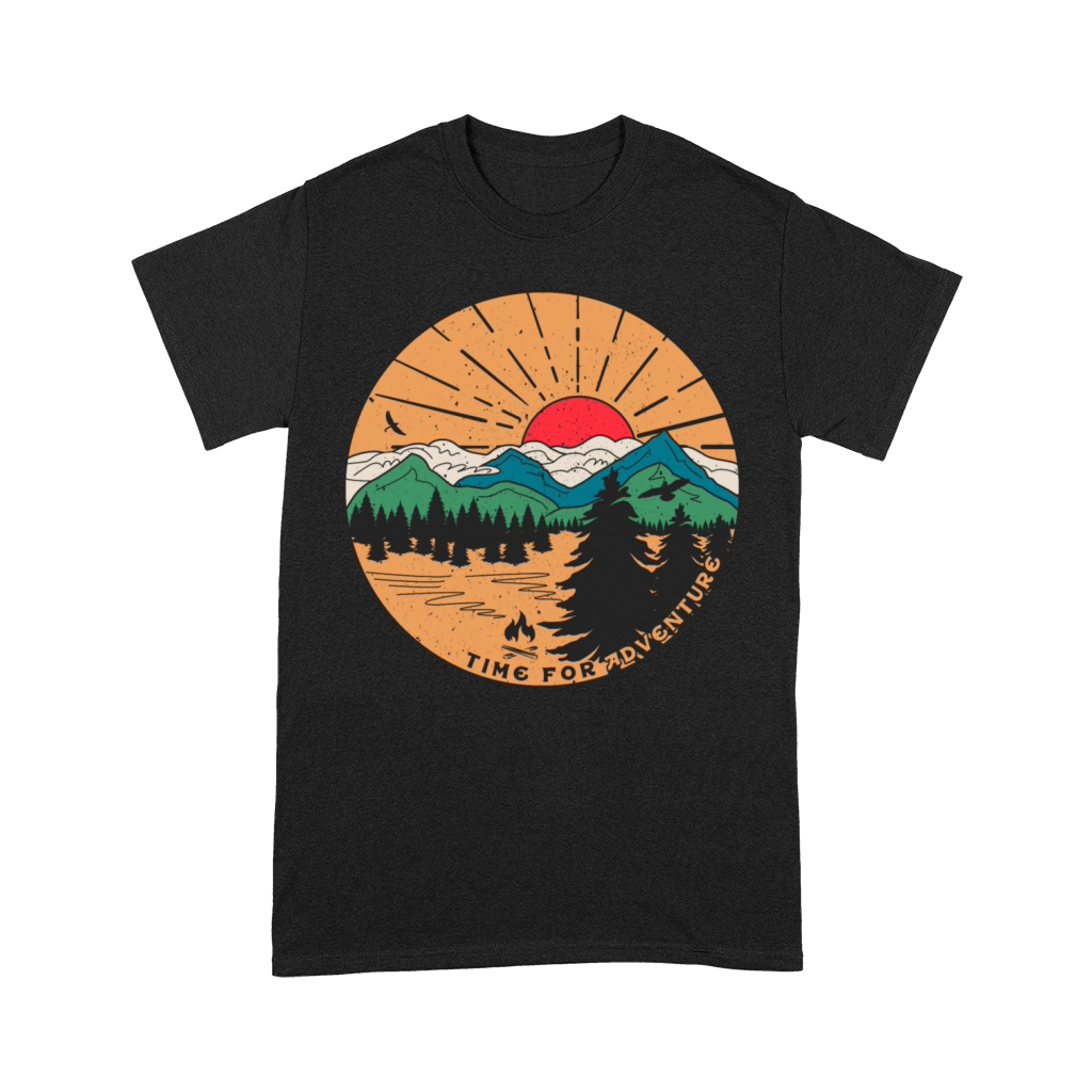Vintage Hiking Slogan Time for Adventures Premium T-shirt