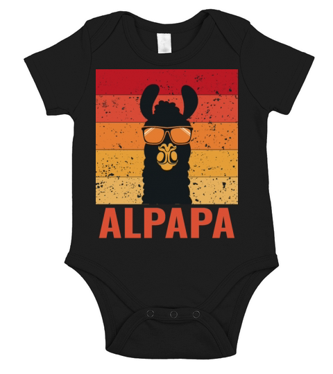 ALPAPA Alpaca Fan Llama Fathers Day Gift Funny Short Sleeve Baby One-Piece