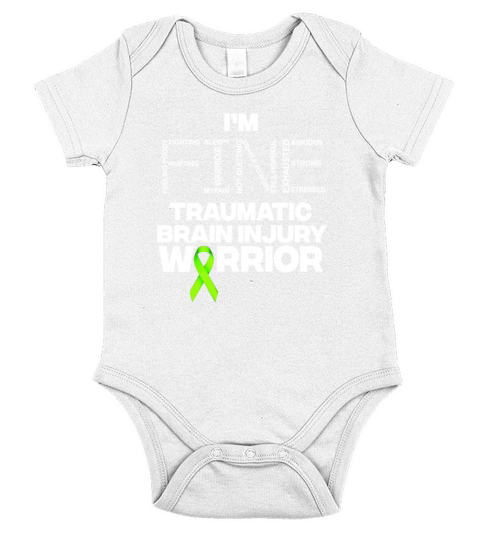 I’m fine traumatic brain injury warrior Short Sleeve Baby One-Piece