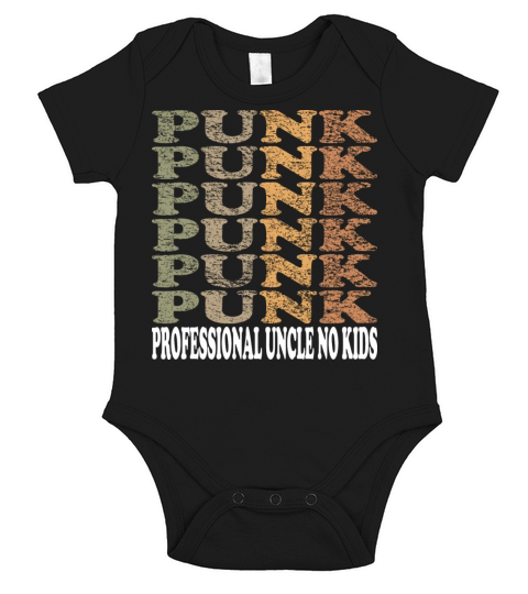 Professional Uncle No Kids Cool Typography Vintage Short Sleeve Baby One-Piece