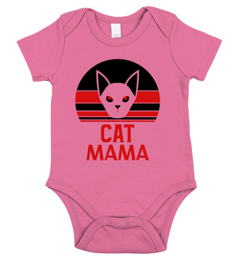 Vintage Cat Mom Shirt Retro Distressed Cat Lady Short Sleeve Baby One-Piece