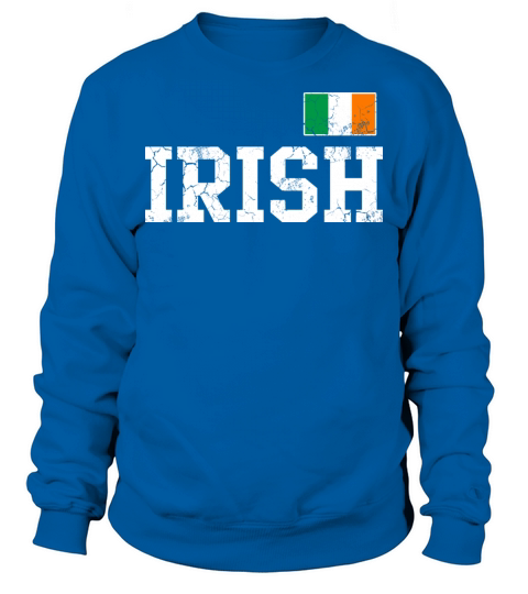 Irish Flag Ireland St Patricks Day Vintage Sweatshirt Unisex