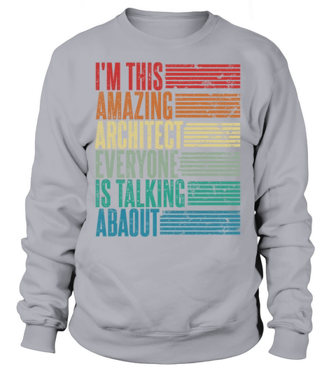 Vintage Architect Profession Gift Retro Sweatshirt Unisex