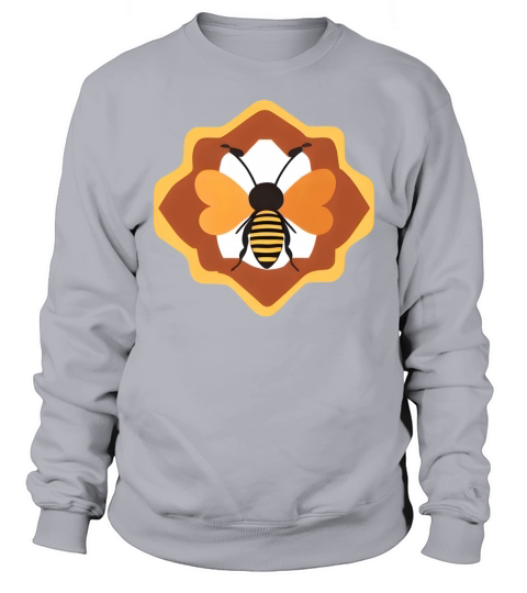 Vintage Retro Bee Design Sweatshirt Unisex
