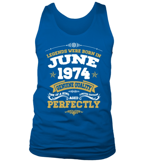 Vintage Aged To Perfection June 1974 Tank Top Unisex