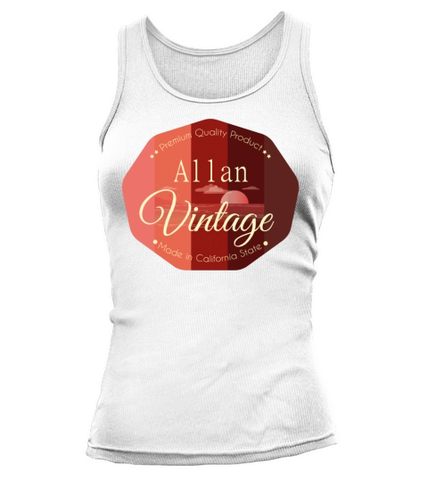 Allan First Name Vintage Design Tank top Woman
