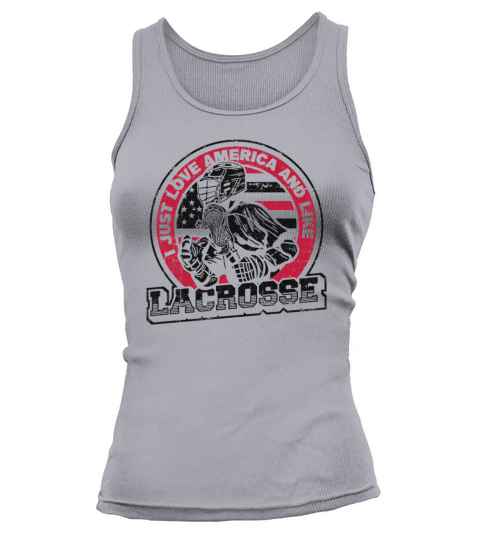 Love America And Like Lacrosse Fan Mom Goalie Tank top Woman