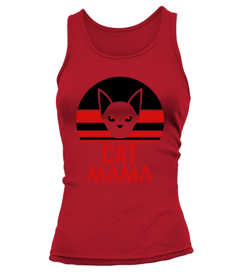 Vintage Cat Mom Shirt Retro Distressed Cat Lady Tank top Woman