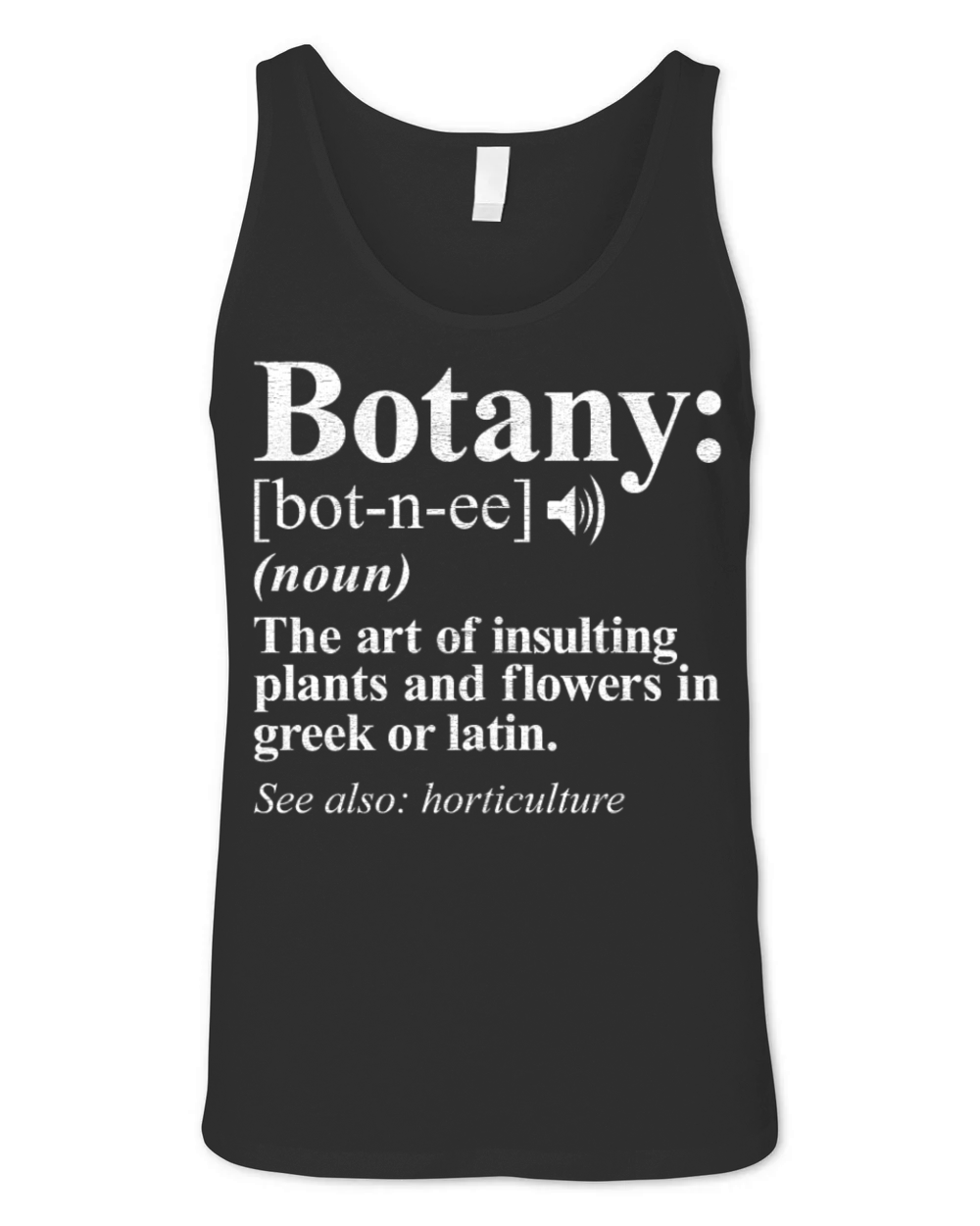 Botany Definition Meme Funny Botanist Gift Unisex Jersey Tank