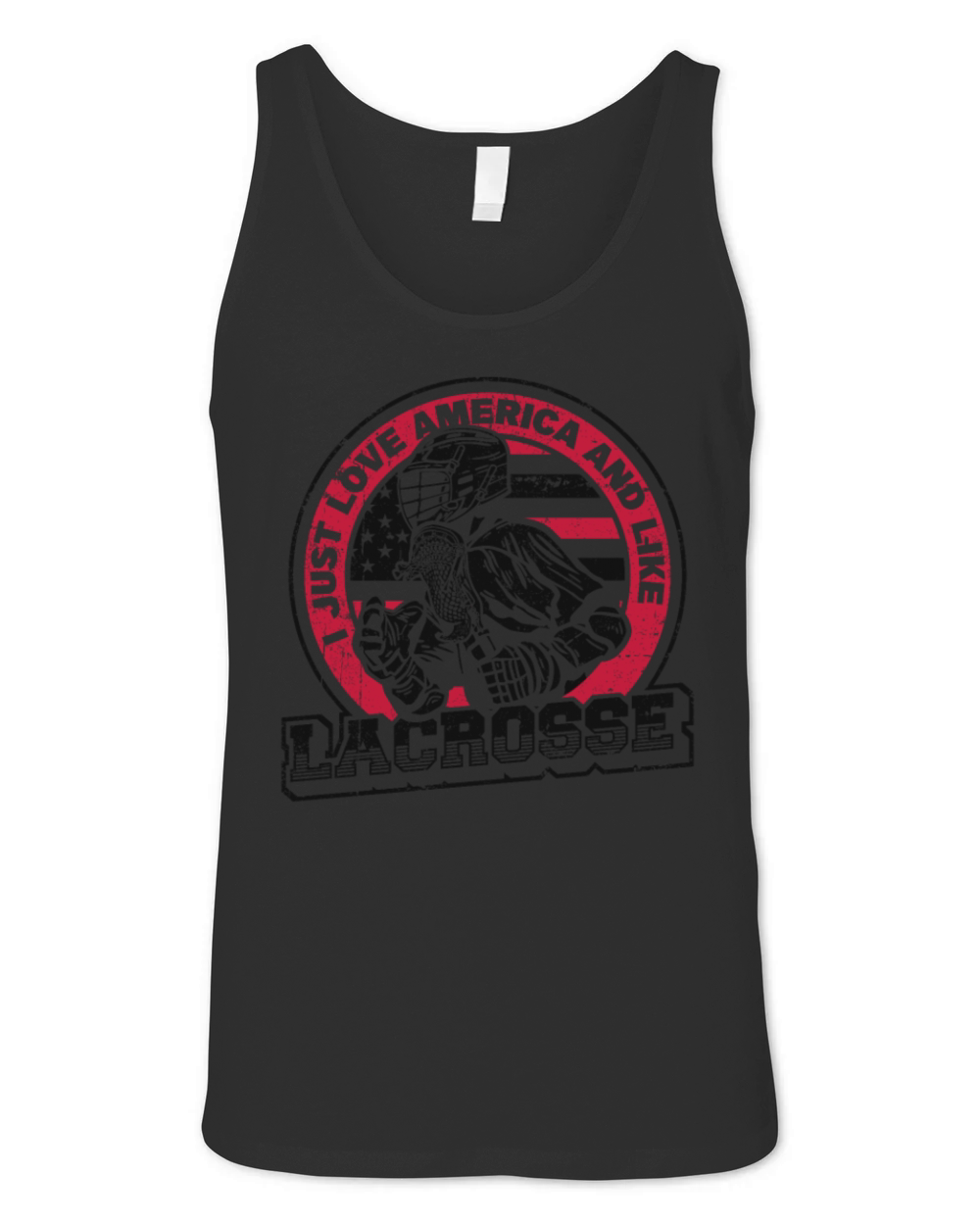 Love America And Like Lacrosse Fan Mom Goalie Unisex Jersey Tank