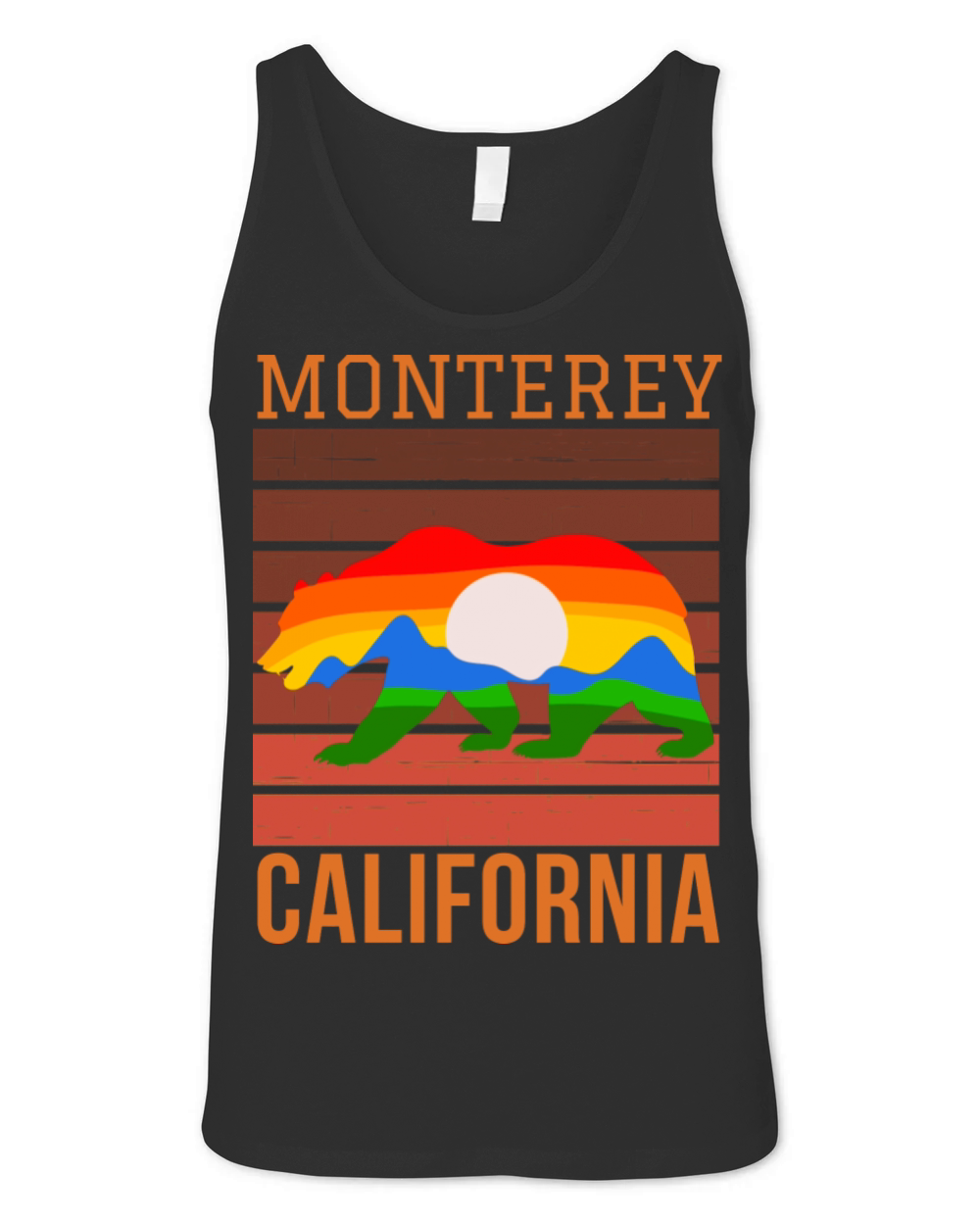 Monterey California Retro Vintage Design Unisex Jersey Tank