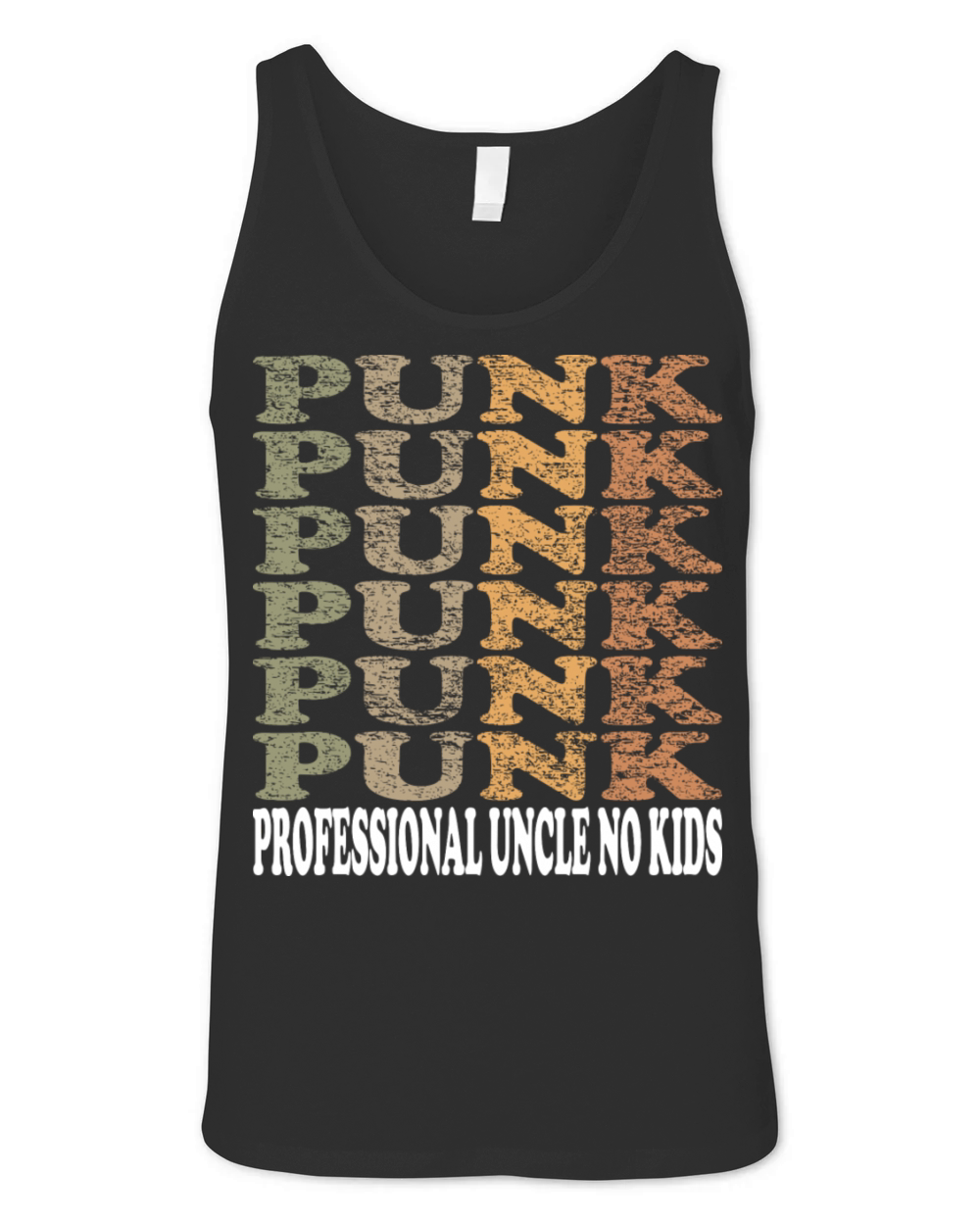 Professional Uncle No Kids Cool Typography Vintage Unisex Jersey Tank