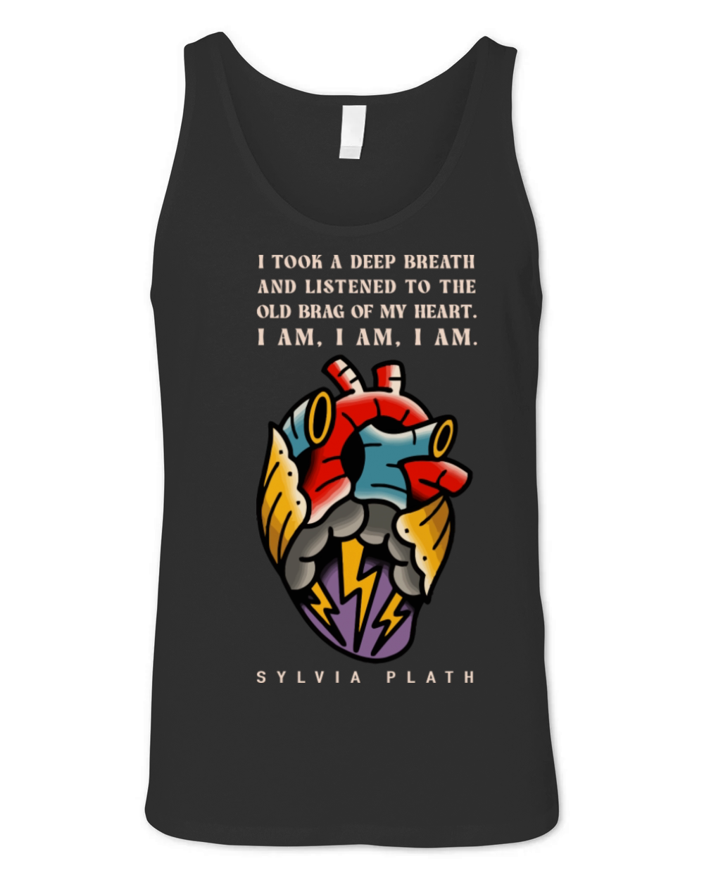 Sylvia Plath I Took A Deep Breath Unisex Jersey Tank