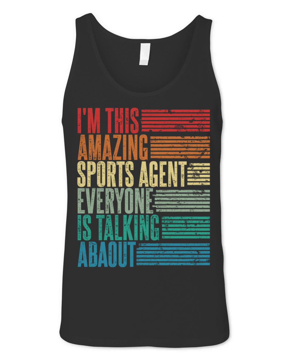 Vintage Sports Agent Profession Gift Retro Unisex Jersey Tank
