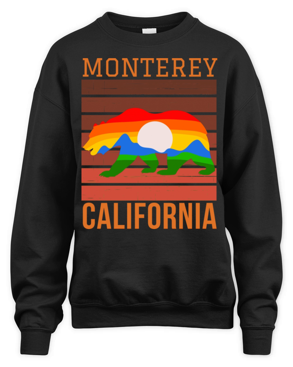 Monterey California Retro Vintage Design Unisex Premium Crewneck Sweatshirt