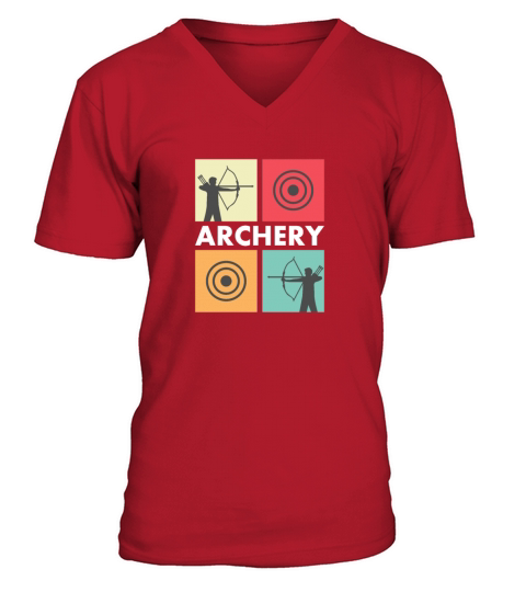 Archery - vintage retro V-Neck T-shirt