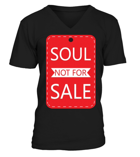 Soul Not For Sale Price Tag V-Neck T-shirt