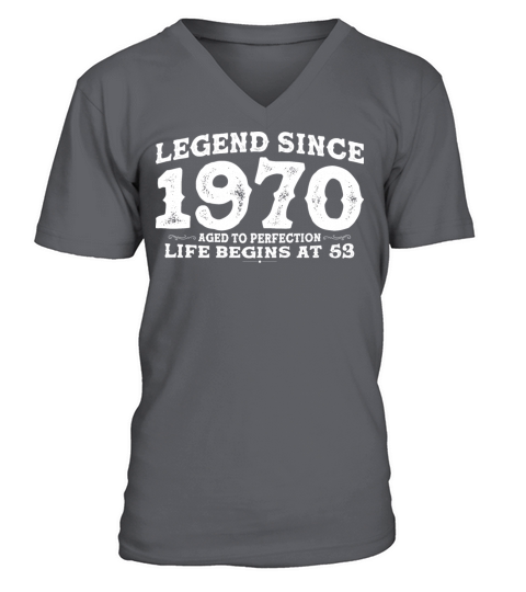 Vintage 1970 Shirt for Men Women 53 Year Old 53rd V-Neck T-shirt