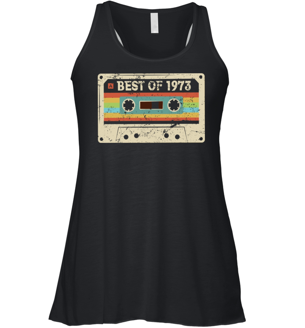 Best of 1973 Vintage Cassette 50th Birthday Gift Women's Flowy Tank Top