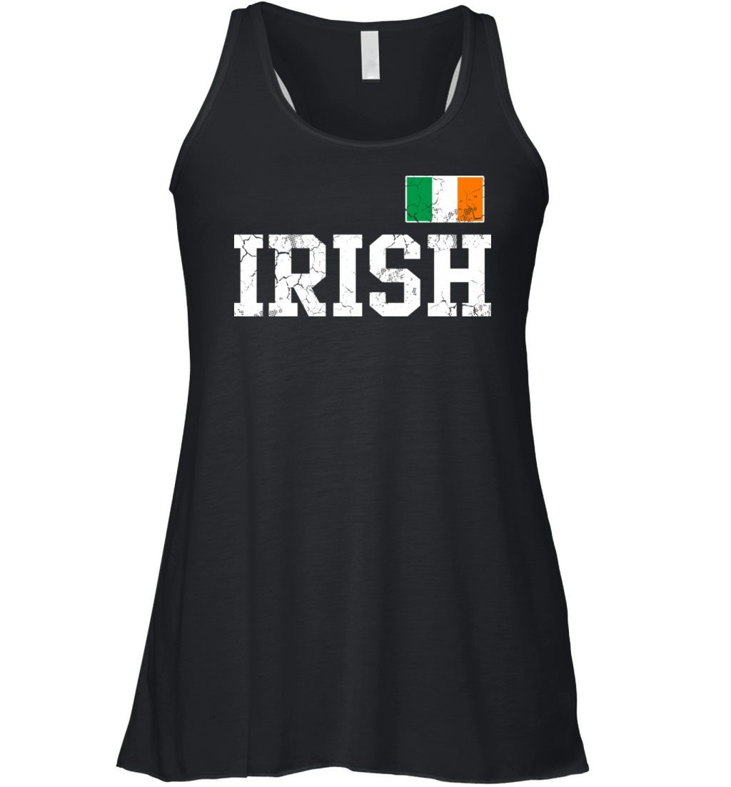 Irish Flag Ireland St Patricks Day Vintage Women's Flowy Tank Top