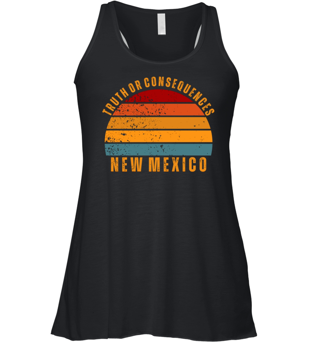 Truth Or Consequences New Mexico Vintage Retro Women's Flowy Tank Top