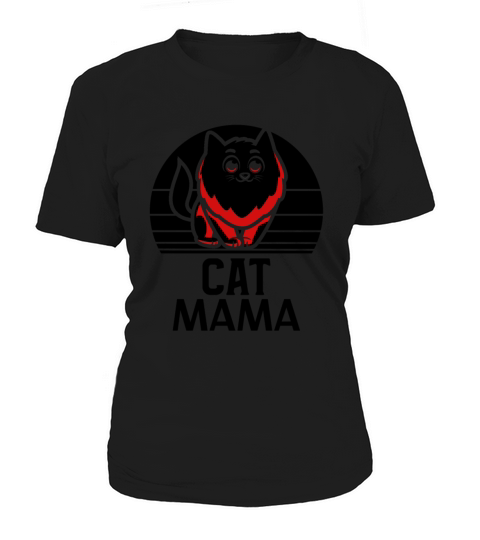 Cat Mama Vintage 80s Style Retro Cat Lady Tee Women's T-Shirt