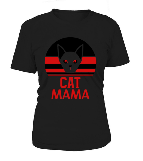 Vintage Cat Mom Shirt Retro Distressed Cat Lady Women's T-Shirt