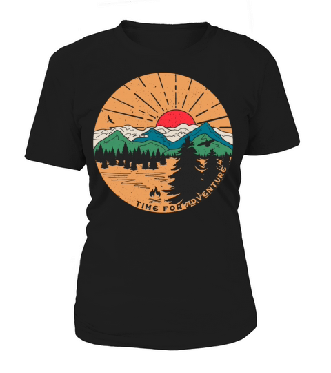Vintage Hiking Slogan Time for Adventures Women's T-Shirt