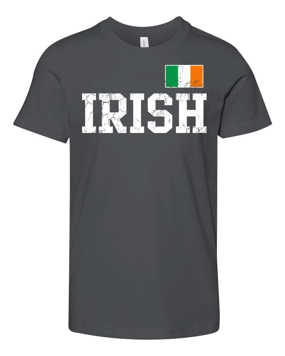 Irish Flag Ireland St Patricks Day Vintage Youth Unisex Jersey Tee