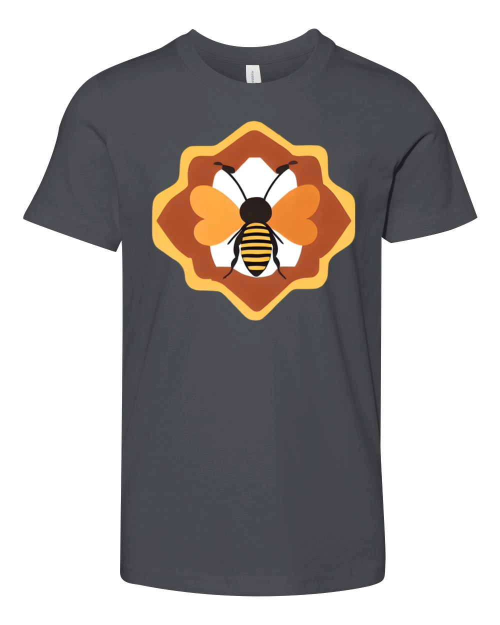 Vintage Retro Bee Design Youth Unisex Jersey Tee