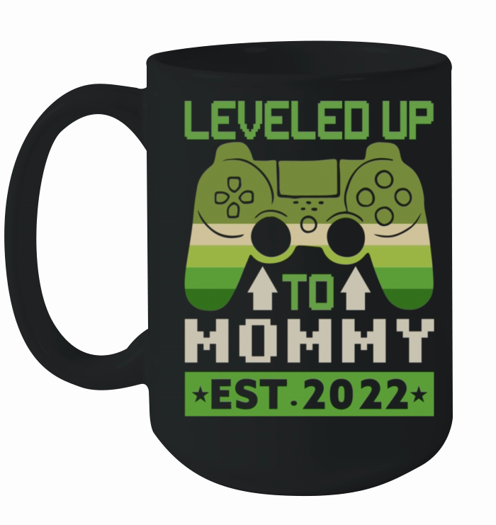 Funny Leveled Up To Mom 2022 - Vintage Promoted To Ceramic Mug