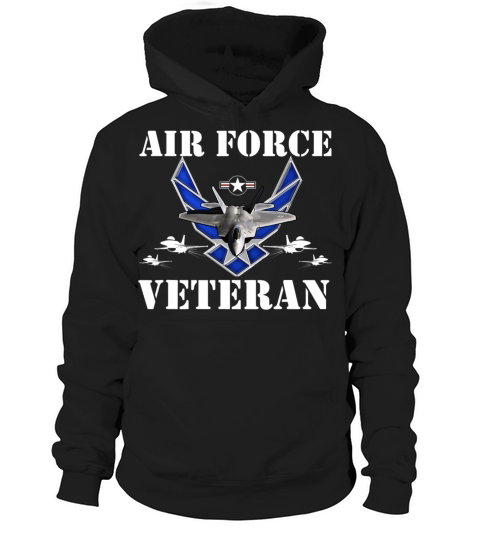 Air Force Veteran with Vintage Roundel and F35 Hoodie Unisex